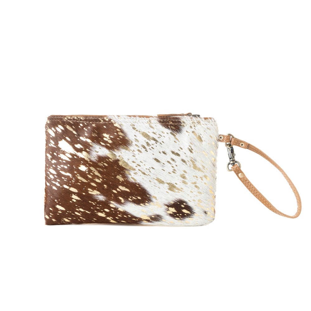 Myra Stardust Pony Western Pouch for Women in brown with foil hairon detail - Brown - Thumbnail 3