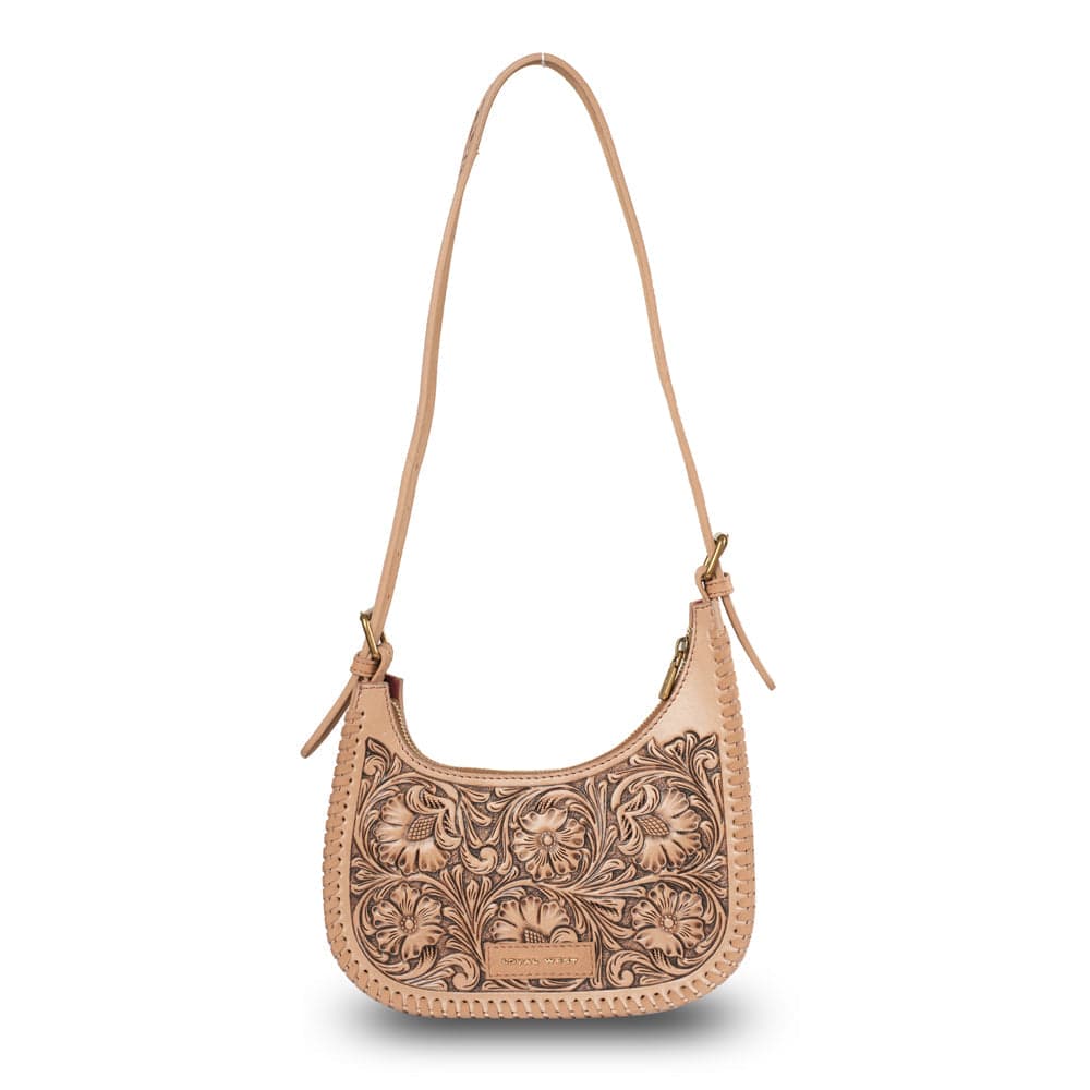 Handtooled Dannia Medium Purse - Slant Form - Slant Form