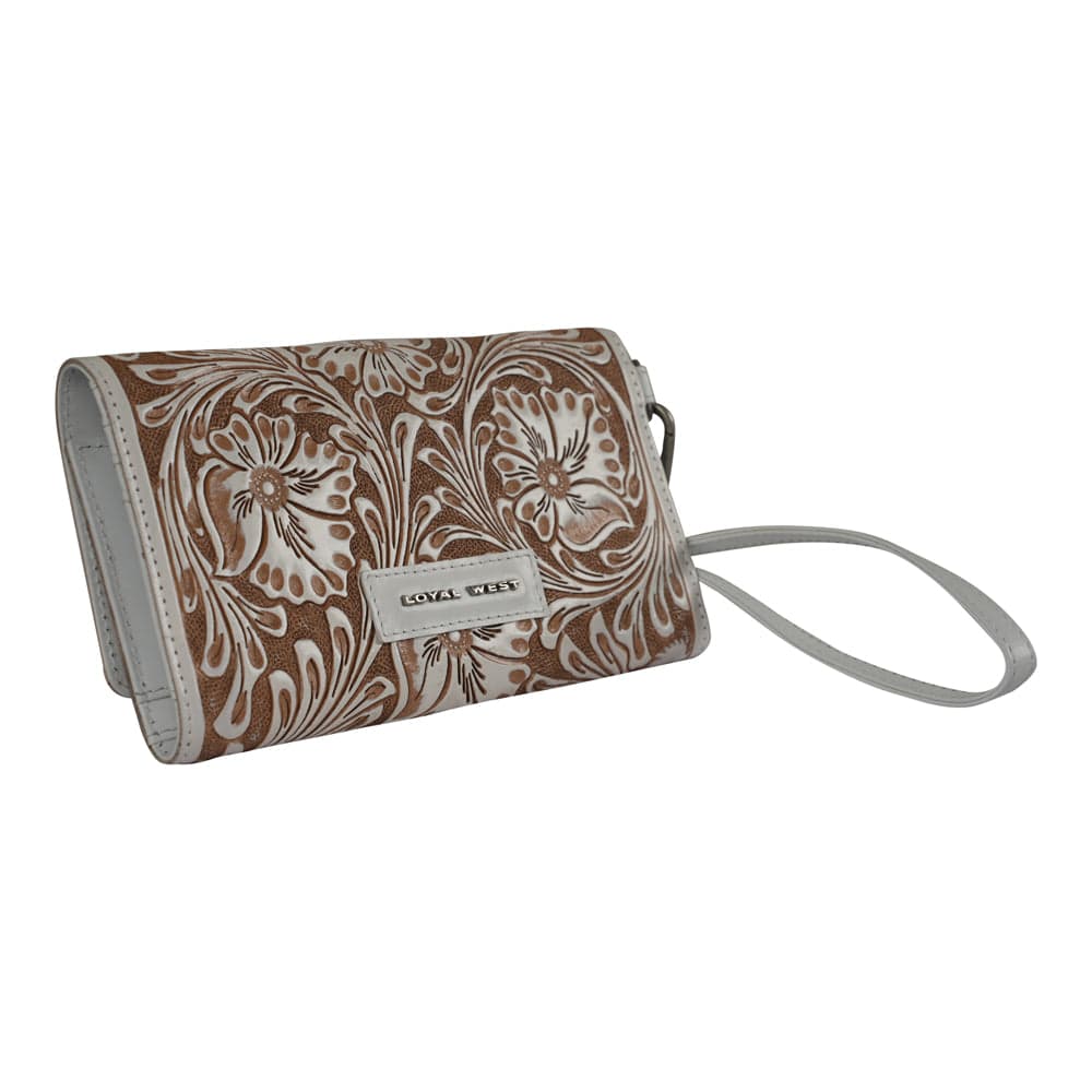 Handtooled Drover Wallet - Ivory Dust - Ivory Dust - Thumbnail 3