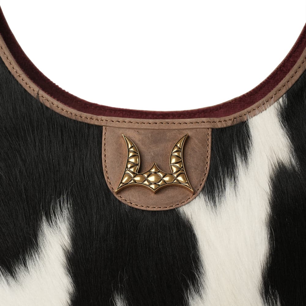 LW Medium Purse - Black & White Cowhide - Black & White - Thumbnail 4