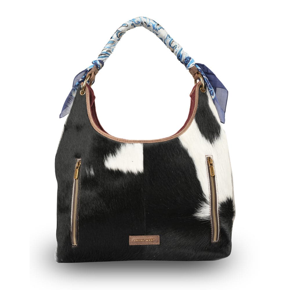 LW Medium Purse - Black & White Cowhide - Black & White - Thumbnail 9