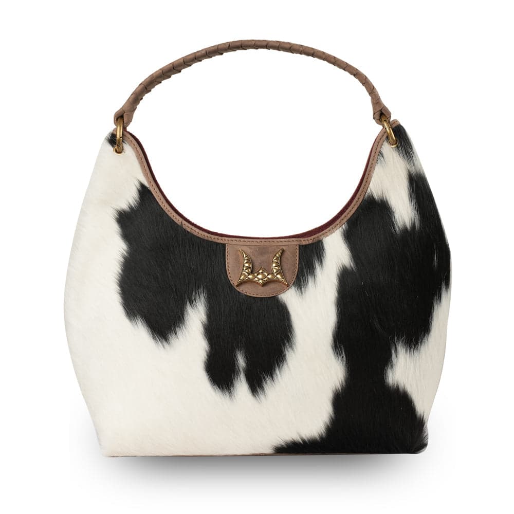 LW Medium Purse - Black & White Cowhide - Black & White