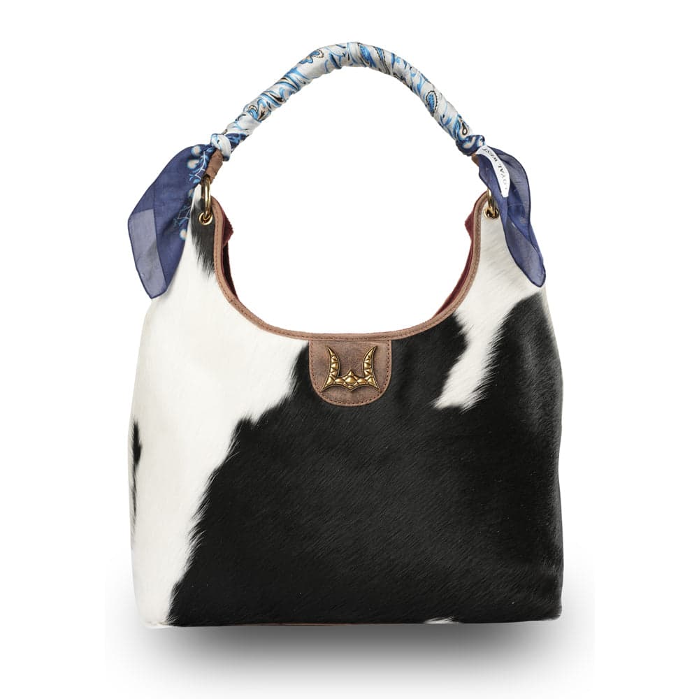 LW Medium Purse - Black & White Cowhide - Black & White - Thumbnail 6