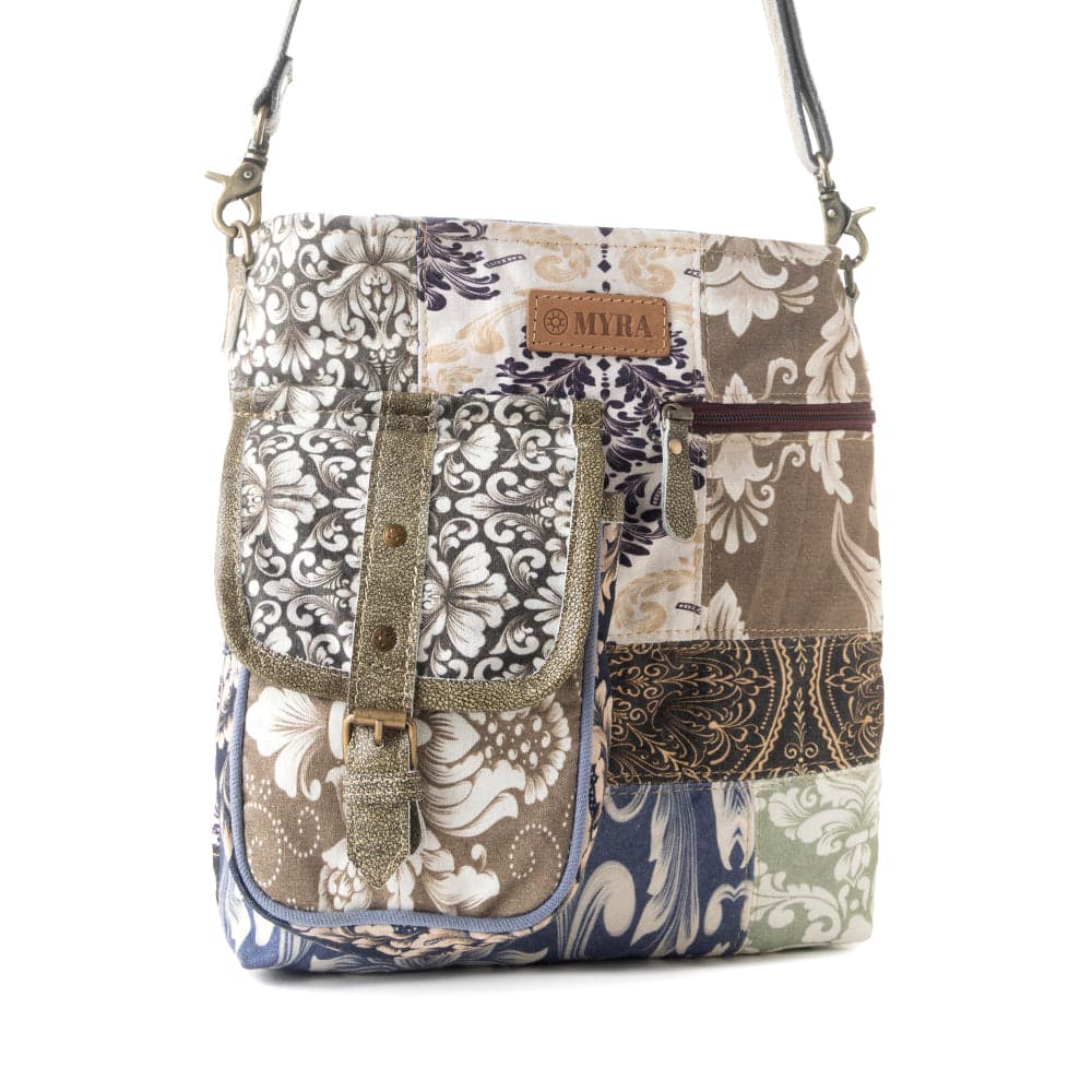 Myra Mossbloom upcycled canvas Bag for Women in olive - Olive - Thumbnail 2