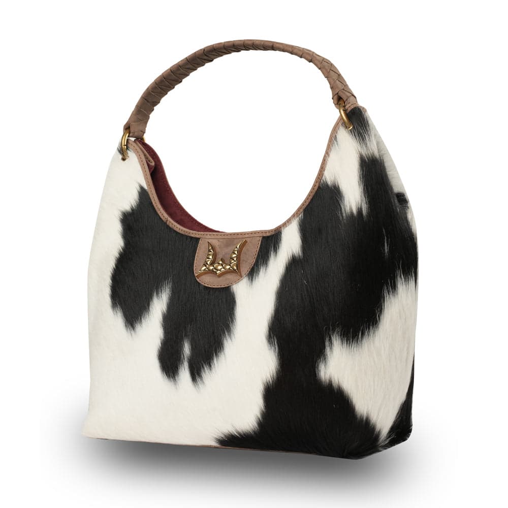 LW Medium Purse - Black & White Cowhide - Black & White - Thumbnail 2