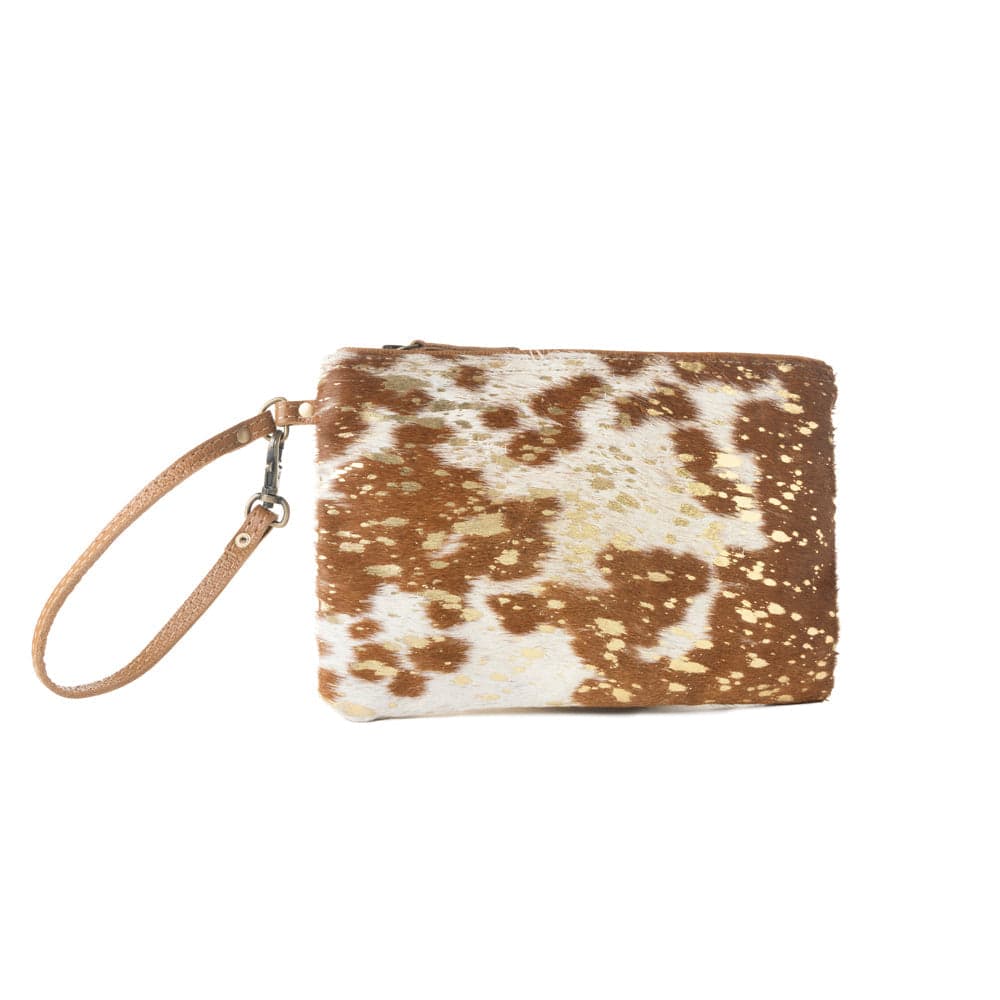 Myra Stardust Pony Western Pouch for Women in brown with foil hairon detail - Brown - Thumbnail 2