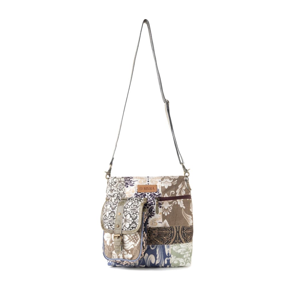 Myra Mossbloom upcycled canvas Bag for Women in olive - Olive - Thumbnail 4