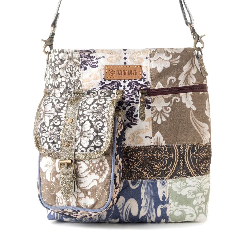 Myra Mossbloom upcycled canvas Bag for Women in olive - Olive