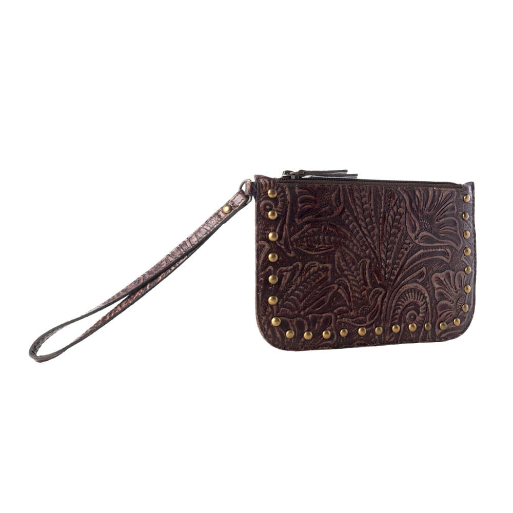 Myra Petalwild Western Wallet for Women in brown with embossed detail - Brown - Thumbnail 2