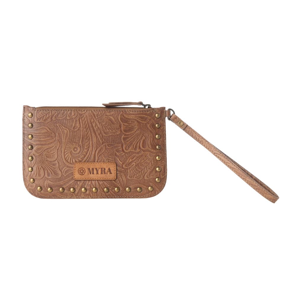 Myra Petalwild Western Wallet for Women in tan with embossed detail - Tan - Thumbnail 3