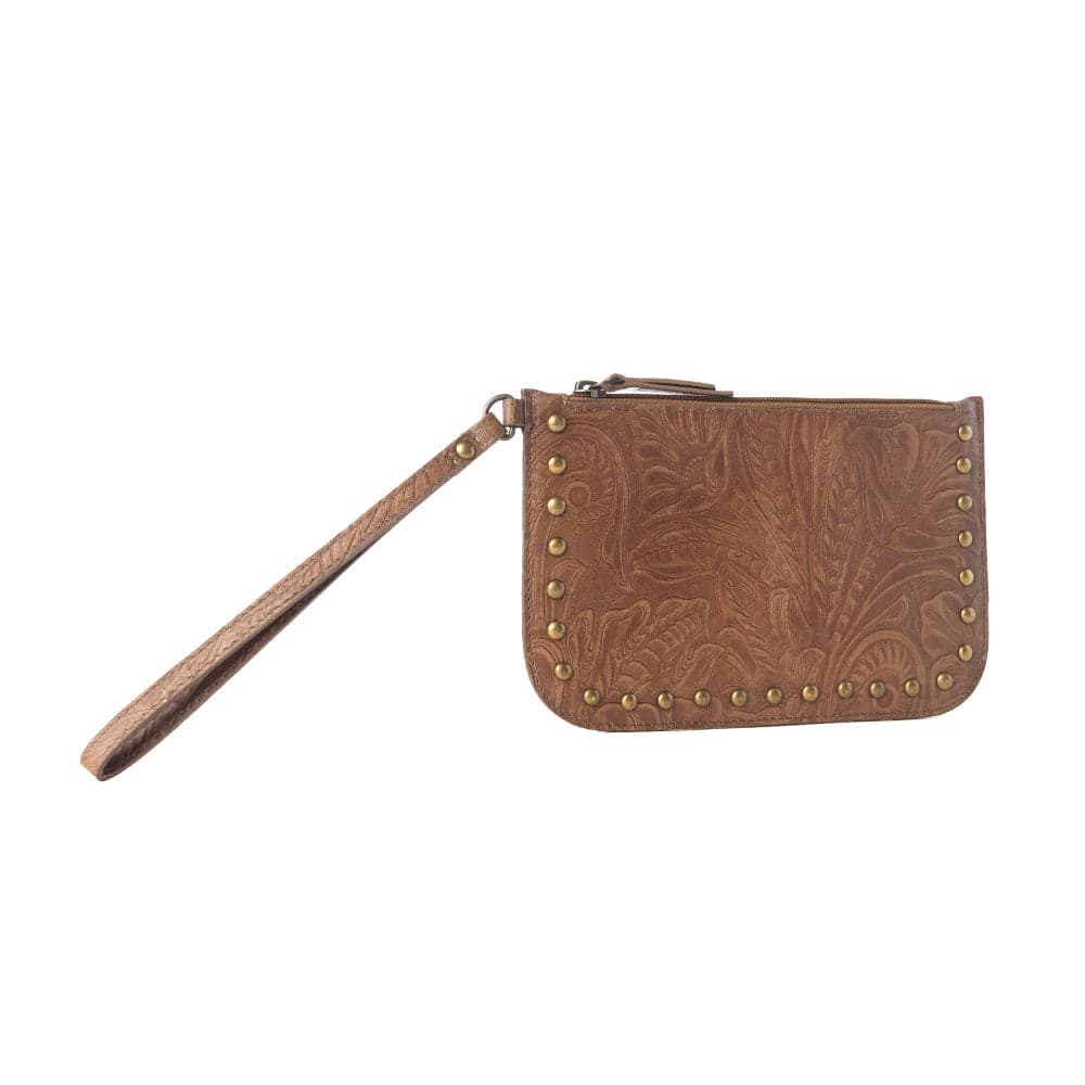 Myra Petalwild Western Wallet for Women in tan with embossed detail - Tan - Thumbnail 2