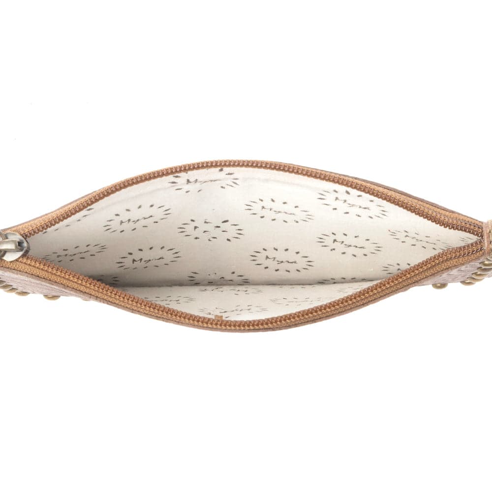Myra Petalwild Western Wallet for Women in tan with embossed detail - Tan - Thumbnail 4