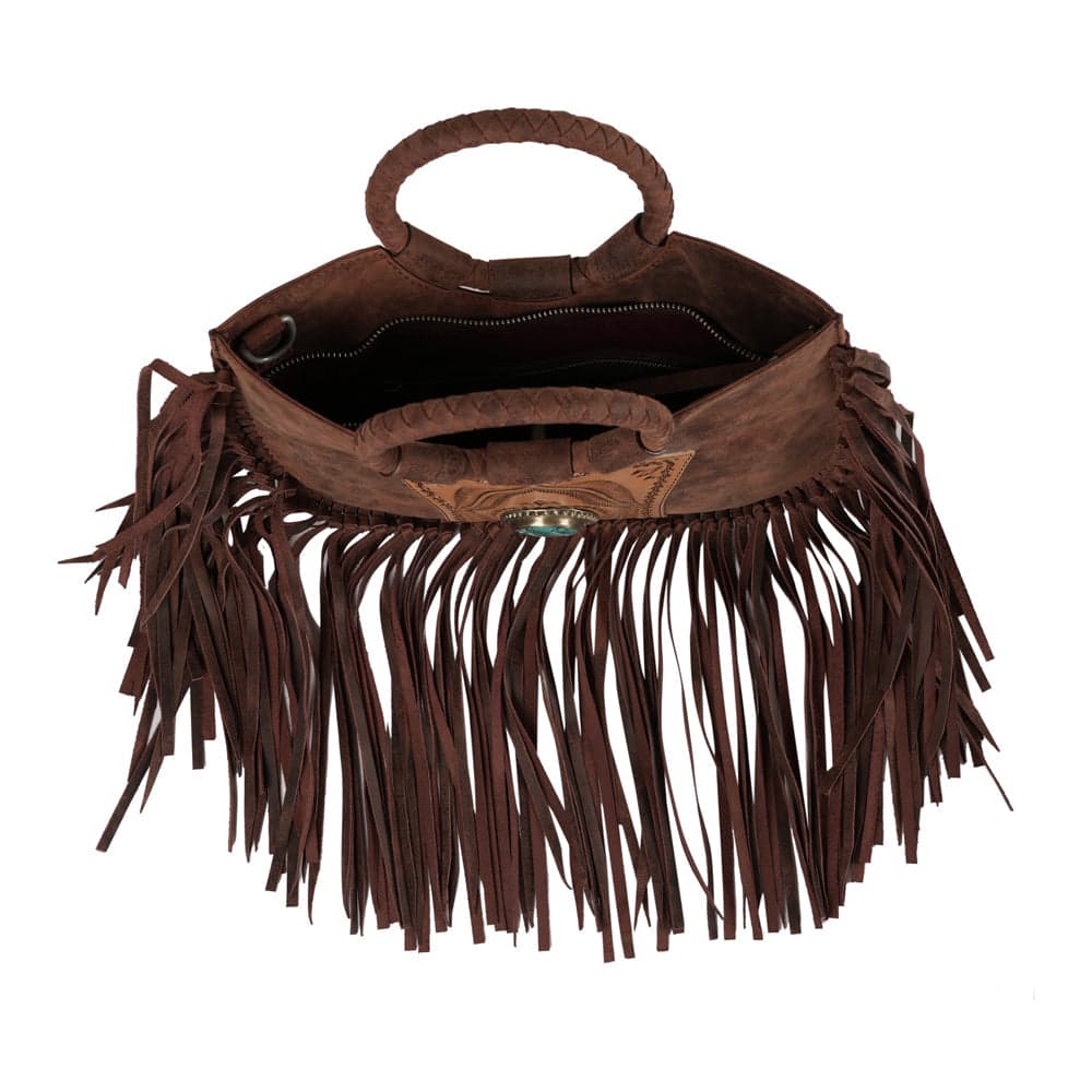 Sedona Tassle Bag - Oiled Ruby Leather - Oiled Ruby - Thumbnail 10