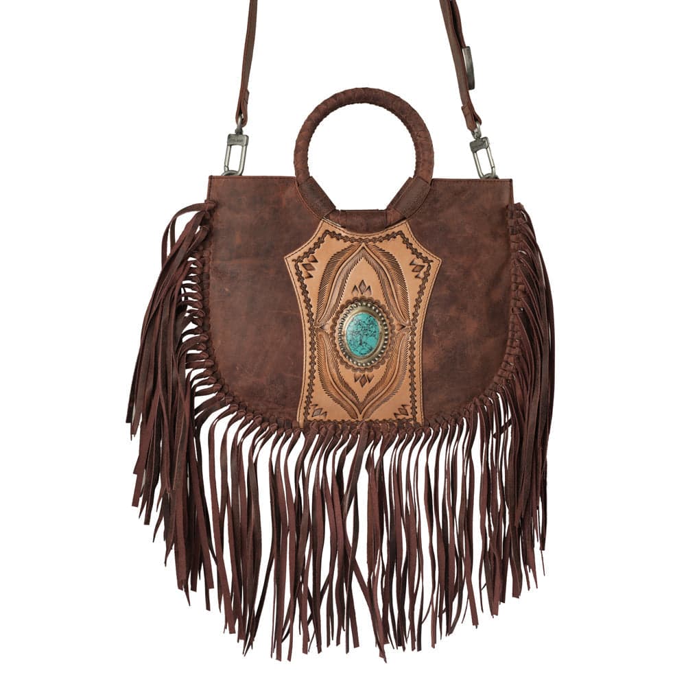 Sedona Tassle Bag - Oiled Ruby Leather - Oiled Ruby