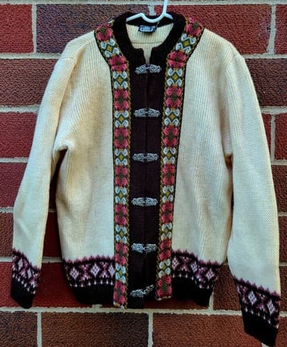 Vintage Oslo Sweater Shop Nordic Norway Wool Knit Sz 40"