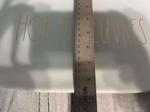 NEW Rae Dunn HOR D’OEUVRES Platter 15” Blue Gold Letters - Thumbnail 5