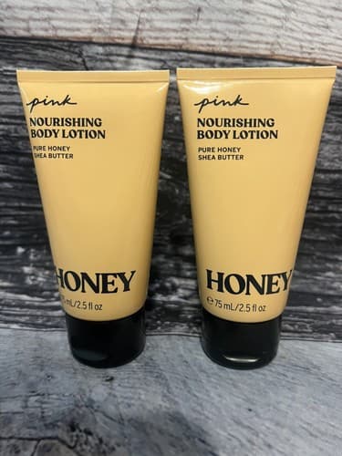 Set Of 2 Victoria's Secret Pink Honey Nourishing Body Lotion Travel Size 2.5 oz
