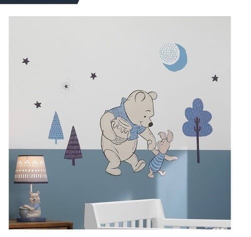 Disney Baby Forever Winnie The Pooh Blue/Beige Bear Wall Decals by Lambs & Ivy