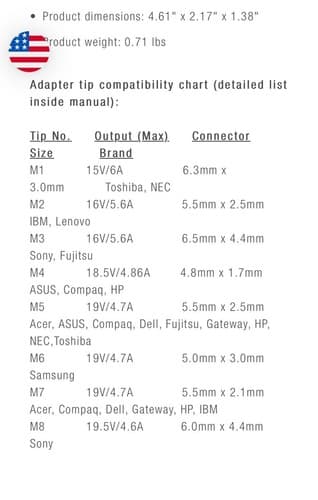 SIIG Universal AC Power Adapter -90W - Thumbnail 7