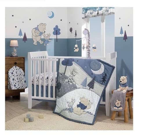 Disney Baby Forever Winnie The Pooh Blue/Beige Bear Wall Decals by Lambs & Ivy - Thumbnail 3