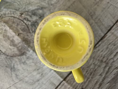 Set of 4~Vintage USA Yellow Cup Hyalyn Mixed Fruit Design Decal 923 - Thumbnail 7