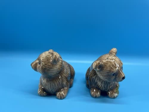 Ceramic Bear Salt & Pepper Shakers Set 3" - Thumbnail 4