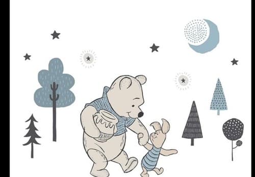 Disney Baby Forever Winnie The Pooh Blue/Beige Bear Wall Decals by Lambs & Ivy - Thumbnail 4