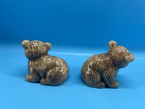 Ceramic Bear Salt & Pepper Shakers Set 3" - Thumbnail 5