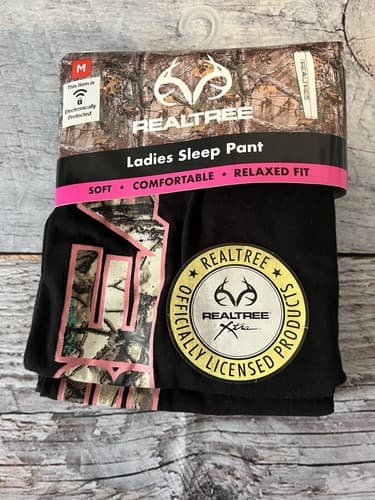 Realtree Ladies Sleep Pant, Relaxed Fit, Black or Pink, Camouflage - Thumbnail 5