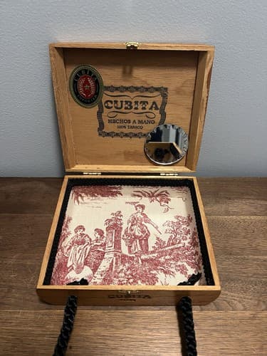 Cigar box purse with rope crossbody strap Cubita Hechos A Mano - Thumbnail 2