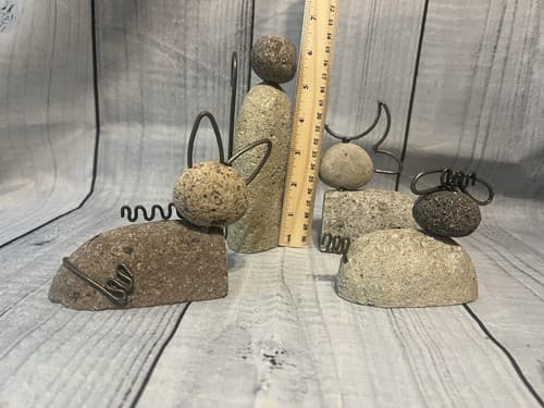 Kalalou River Rock Nativity Scene Set of 12 pieces - Thumbnail 5