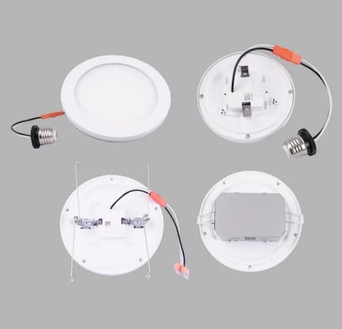 UTILITECH White 4in 600LumeSwitchable Round LED Wet rated RecessedDownlight6-pk - Thumbnail 3