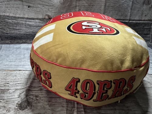 NFL San Francisco 49ers 15 Inch Round Plush Pillow - Thumbnail 4