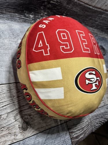 NFL San Francisco 49ers 15 Inch Round Plush Pillow - Thumbnail 2