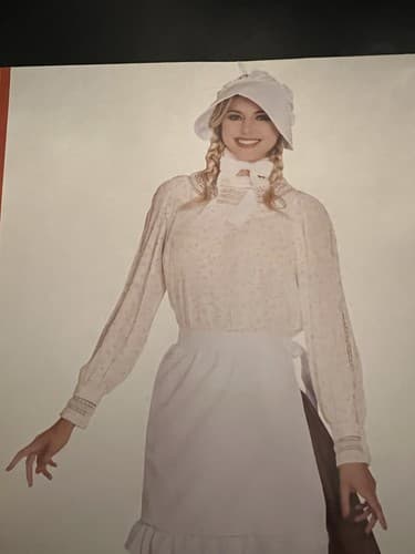 Halloween Thanksgiving Adult Women Costume - Prairie Skirt with Apron - Pioneer - Thumbnail 4