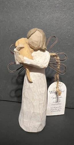 Willow Tree “Angel of Friendship” Figurine Figure Susan Lordi 1999 Puppy No Box