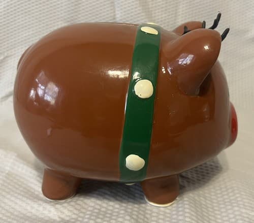 RARE Target~RE Room Essentials Christmas Reindeer Antlers Piggy Coin Bank - Thumbnail 2