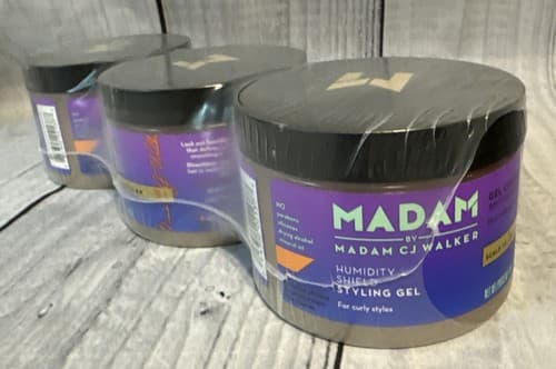 3 Pk~Madam by Madam CJ Walker Humidity Shield Styling Gel for Curly Styles 10 oz
