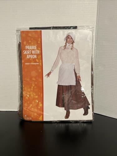 Halloween Thanksgiving Adult Women Costume - Prairie Skirt with Apron - Pioneer - Thumbnail 8