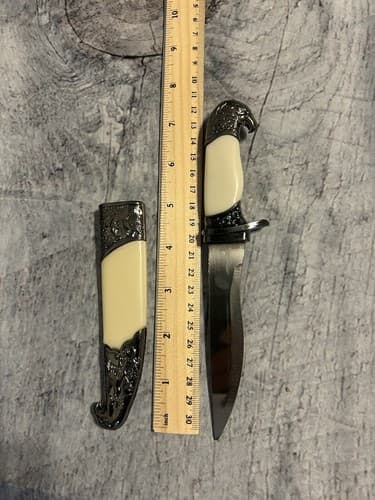 Eagle Head Fixed 4" Blade Knife With Sheath - Thumbnail 2