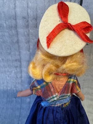 Nancy Ann Storybook Betty Blue Doll W/Outfit & Hat #109 Rooted Hair - Thumbnail 2