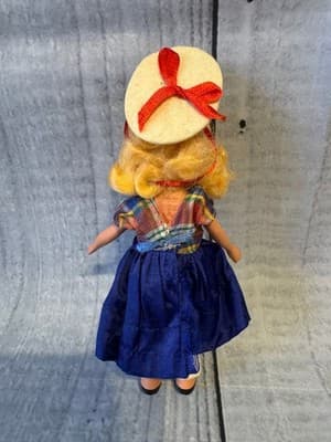 Nancy Ann Storybook Betty Blue Doll W/Outfit & Hat #109 Rooted Hair - Thumbnail 4