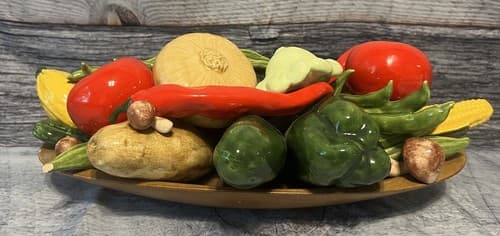 1970s~RARE XTRA LARGE~Ceramic Vegetable Bowl Centerpiece