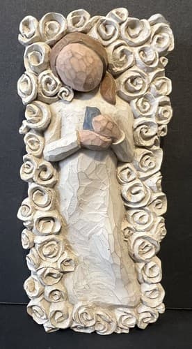 Willow Tree "HEALING" Demdaco Susan Lordi Wall Plaque Woman with Bird 2001