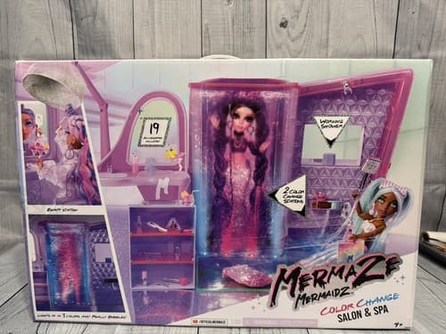 2022 Mermaze Mermaidz Color Change Salon & Spa Playset Lights & Working Shower - Thumbnail 3