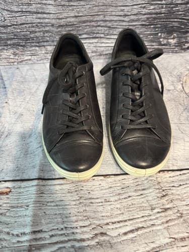 Ecco Soft Comfort~Womens Size 7-7.5 Black Casual Walking Leather Shoes Sneakers - Thumbnail 5