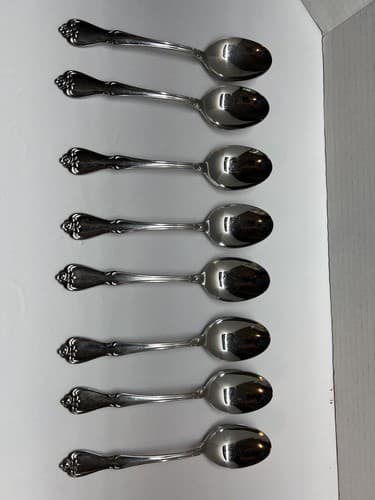 Oneida Arbor True Rose Stainless Tablespoons Flatware Stainless Lot of 8