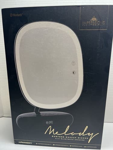 Impressions Vanity Melody Duotone Lighted Makeup Mirror with LED Strip Light. - Thumbnail 2