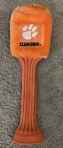 Clemson University Team Golf Club Head Cover Orange Knit X Sport