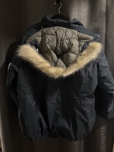 LL Bean TEK Down Parka Men 3XL Blue Waterproof Faux Fur Hood Puffer Jacket - Thumbnail 6